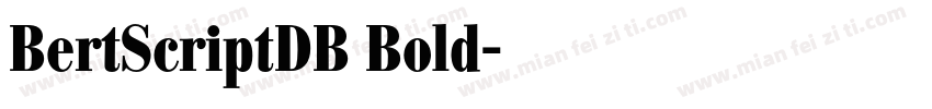 BertScriptDB Bold字体转换